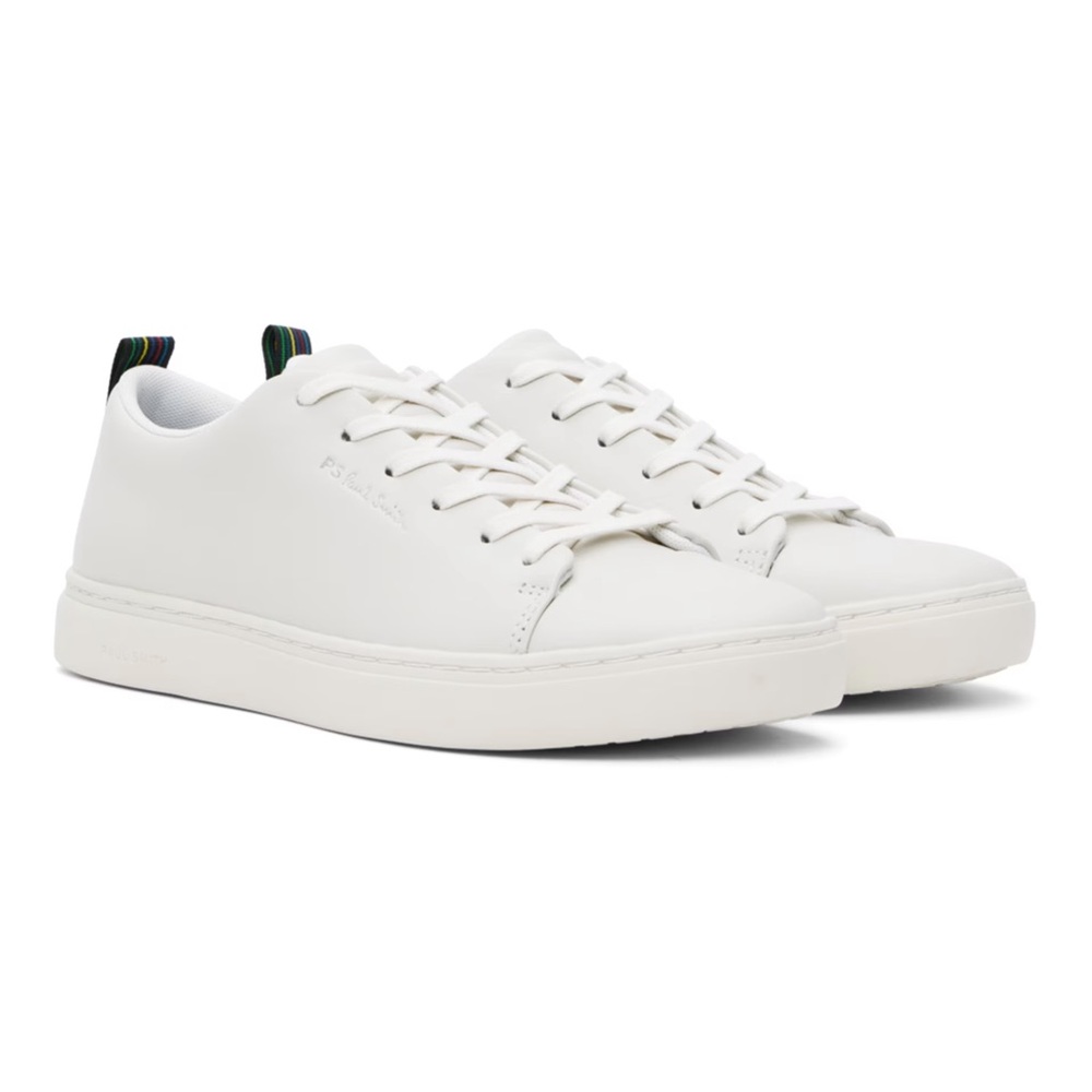 PAUL SMITH White leather sneakers